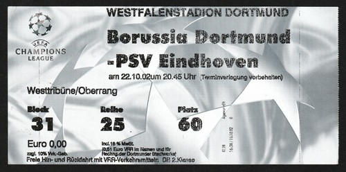 Biglietto 2002 borussia - |, 2002/03