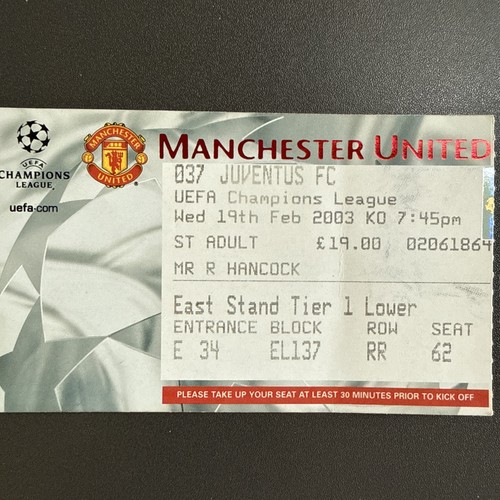 Biglietto partita manchester - partita,