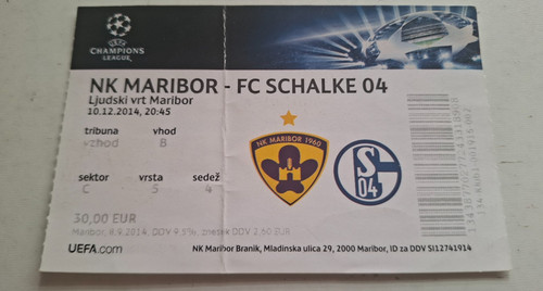 Biglietto calcio maribor - biglietto,