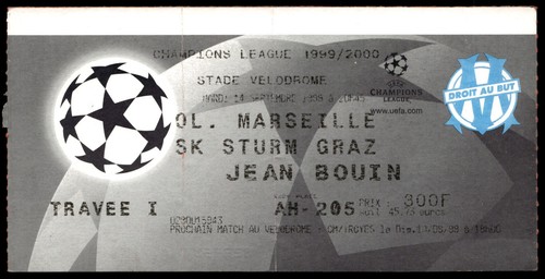 Biglietto 1999 olympique - olympique, de