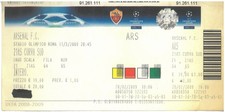 BIGLIETTO AS ROMA vs ARSENAL