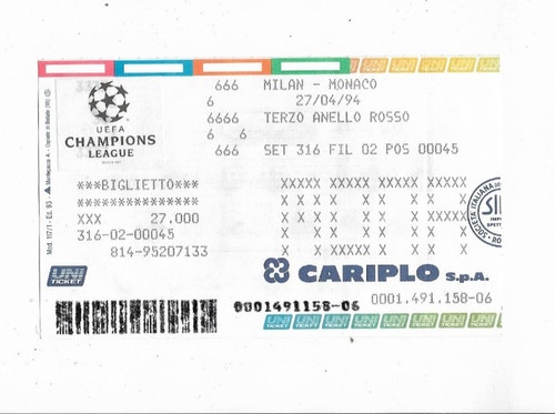 Biglietto semifinale uefa - semifinale,