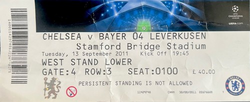 Biglietto chelsea bayer - chelsea, v