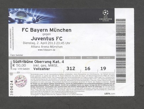 2012 biglietto fc bayern - biglietto,