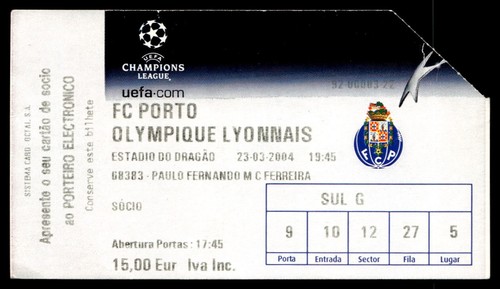 Biglietto 2004 porto - fc, vs
