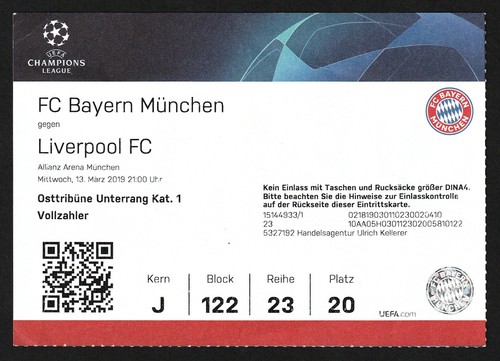 Biglietto 2018 bayern - 2018/19,