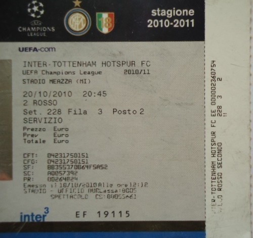 Biglietto uefa champions - biglietto,
