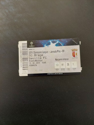 Biglietto calcio braga - biglietto,